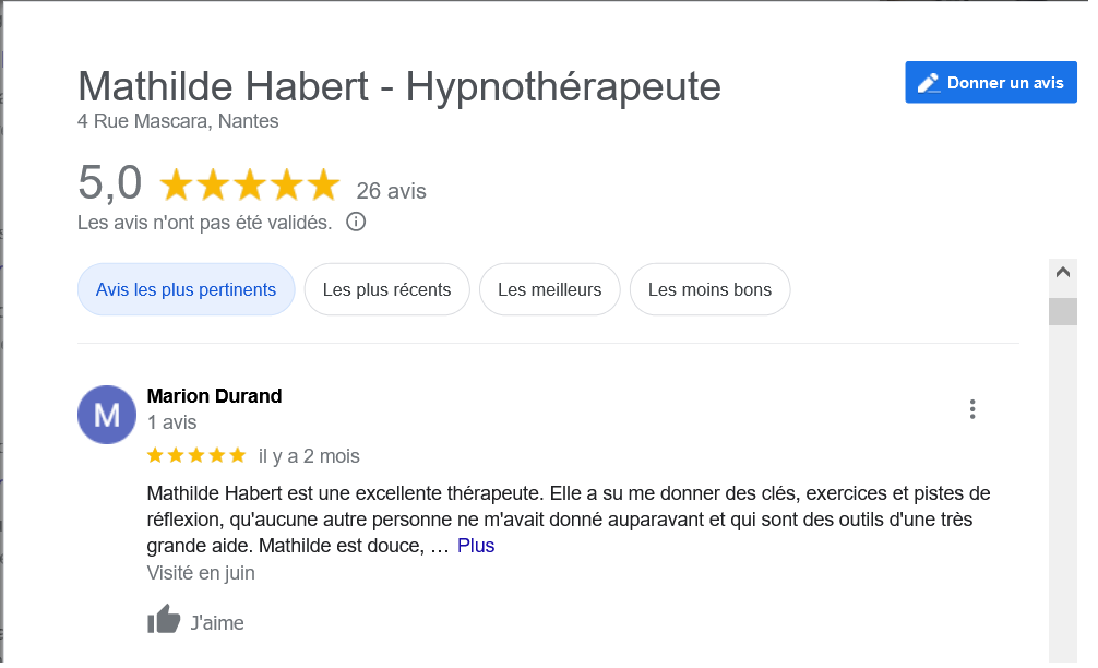 Avis de clients Google